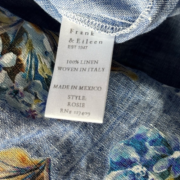 Frank and Eileen NWT Never worn Rosie short  sleeve 100% Linen button front XS - Picture 10 of 10